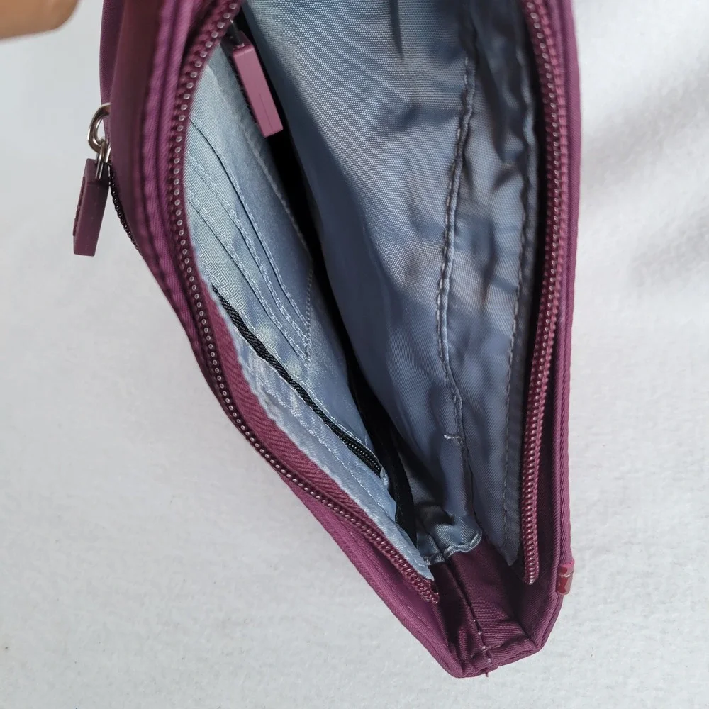IHKWIP Womens Crossbody Buckle Up Travel Nylon Bag Medium Purple Outdoor